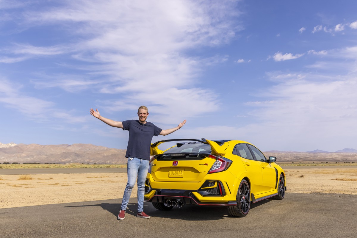 Zander poses with his new Civic Type R Limited Edition