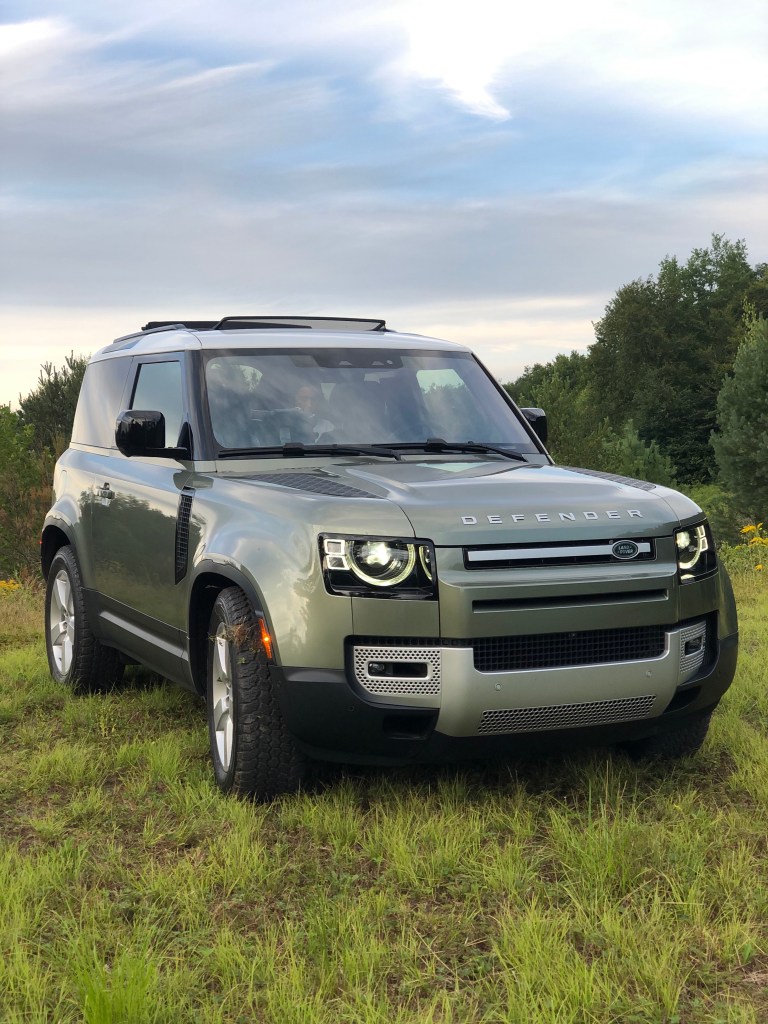 New Defender 90 First Edition on a hill in upstate New york