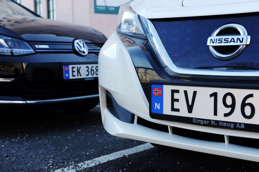 Volkswagen and Nissan EV (electric car) models in Norway