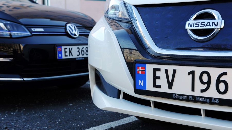 Volkswagen and Nissan EV (electric car) models in Norway