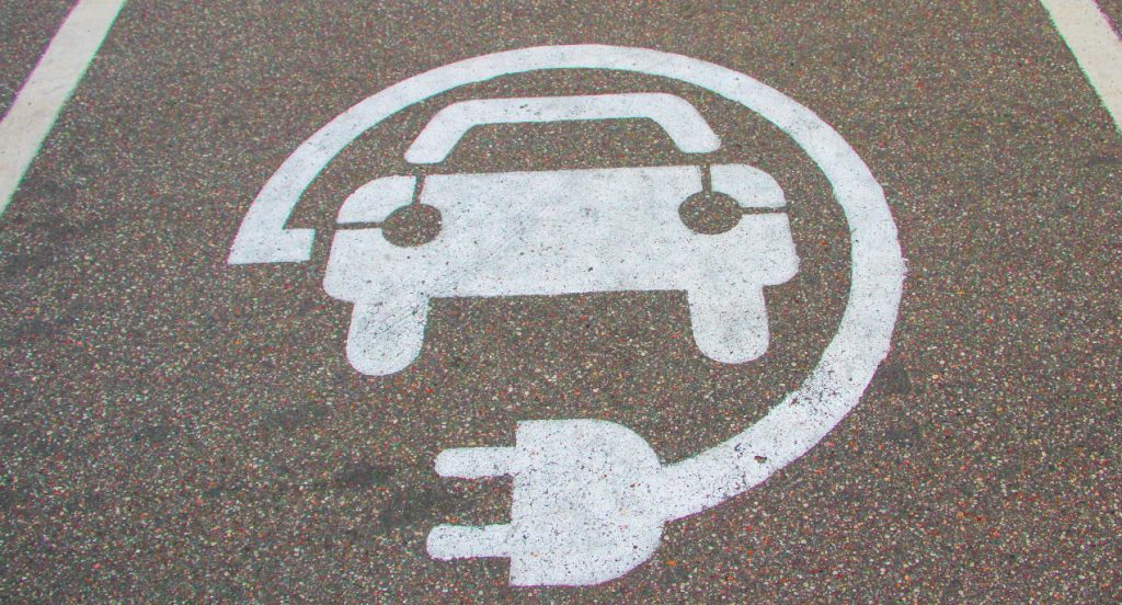 EV charging station charger operated by the Jantarenergo company belonging to the PAO Rosseti.