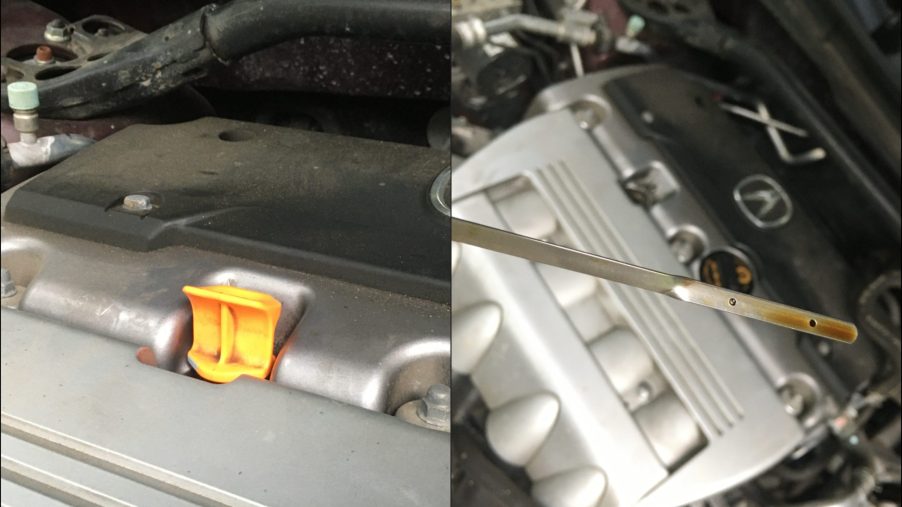Engine Oil Tab and Dipstick