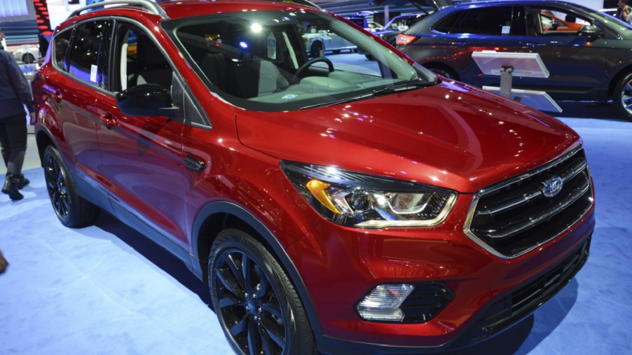 Ford Escape SE 2017 is displayed during Los Angeles Auto Show at the Los Angeles Convention Center in Los Angeles, California, United States on November 19, 2016.