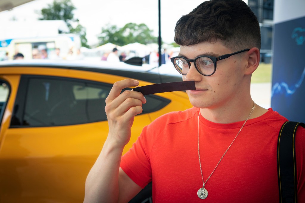 The Blue Oval is promoting the Ford Mach-E using a fragrance called Mach-Eau, evoking traditional automotive scents