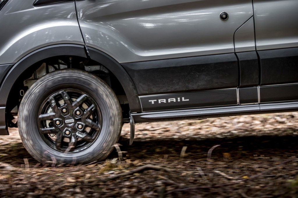 Close up photo of the front wheel well of the Nugget Trail