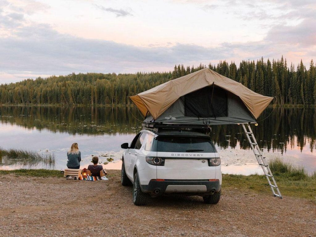 Publicity shot of the Front Runner Rooftop Tent | OK4WD. One of the 5 Best Rooftop Tents For Overlanding -- According to Popular Mechanics