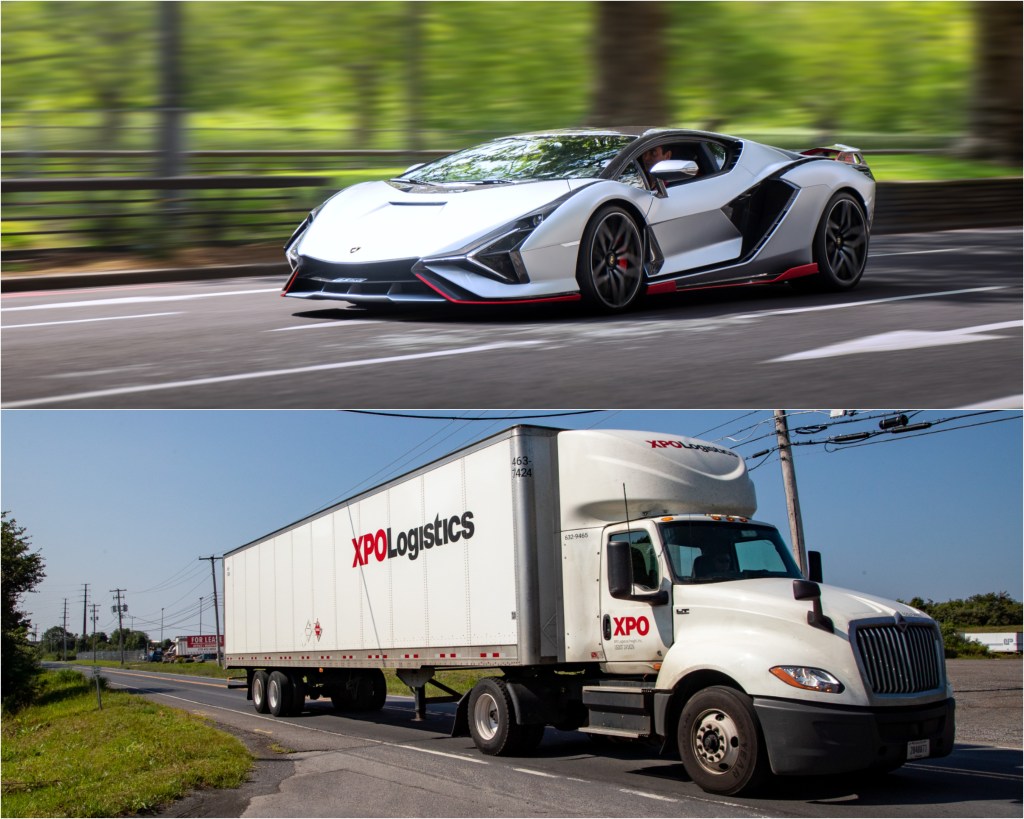 Gasoline Powered Supercar and Diesel Powered Truck