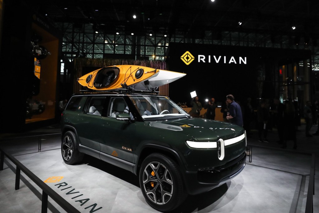 NEW YORK, USA - APRIL 17: Rivian RT1 is on display during the New York International Auto Show on April 17, 2019 in New York, United States.  (Photo by Atilgan Ozdil/Anadolu Agency/Getty Images) | Rivian IPO: Backed By Amazon And Ford, Startup Files For $80 Billion