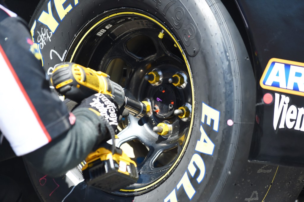 BROOKLYN, MICHIGAN - JUNE 07: Detail of tires being put on during practice for the NASCAR Xfinity Series LTi Printing 250 at Michigan International Speedway on June 07, 2019 in Brooklyn, Michigan. (Photo by Logan Riely/Getty Images) Have a look at our tire speed rating chart.