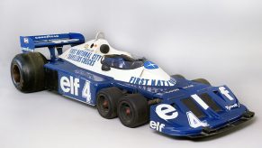 The Tyrrell P34 Formula 1 car in a photobooth