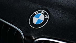 BMW badge on one of the many cars caught up in the BMW Recall