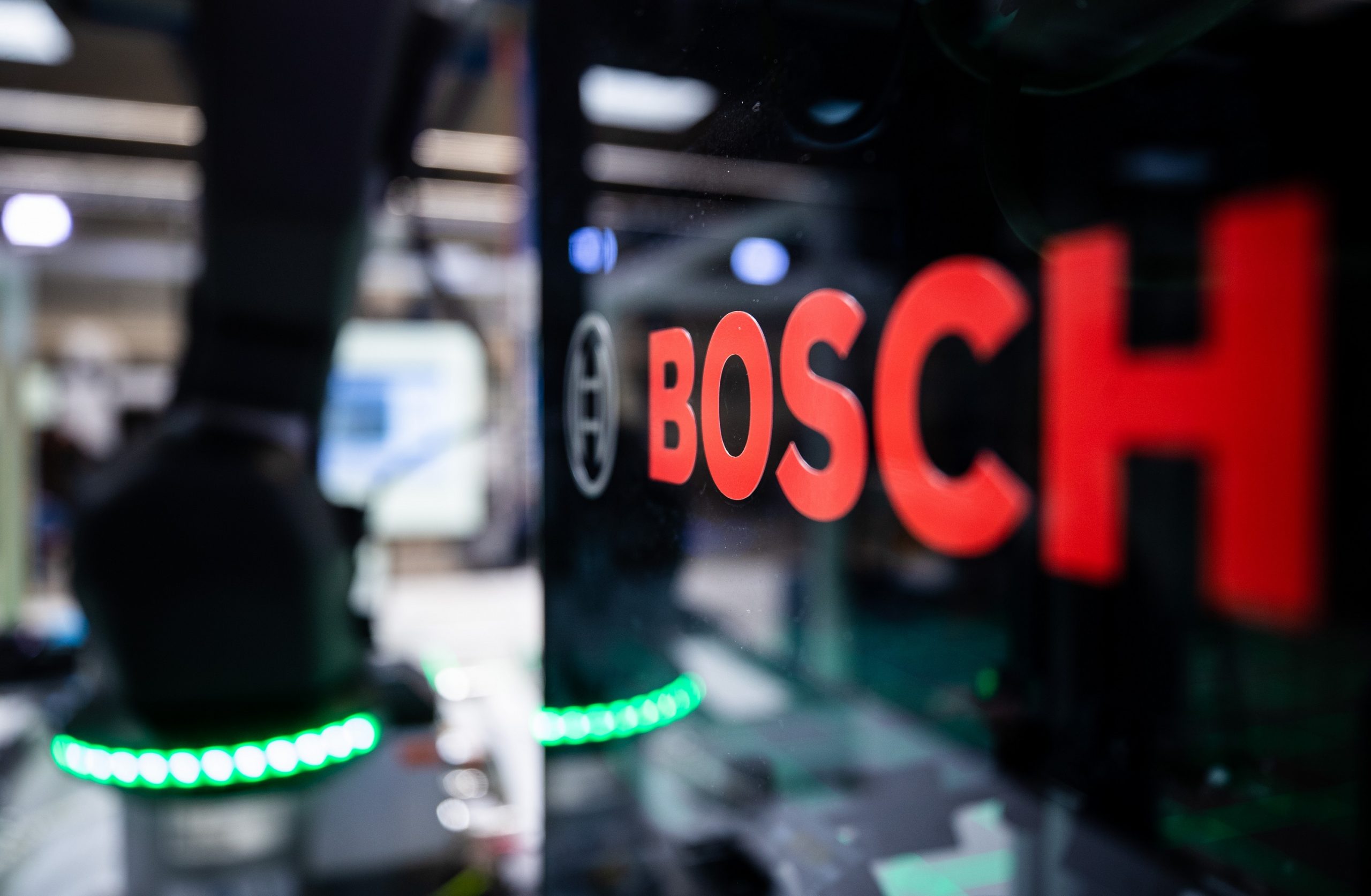 The Bosch logo at a plant in Stuttgart