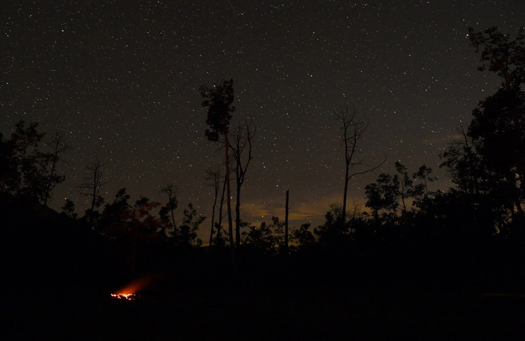 The stars over a campfire in Crested Butte, Colorado