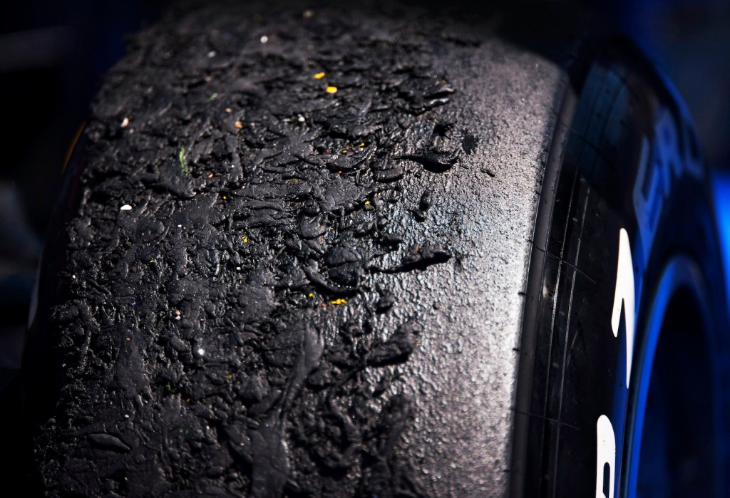 Always check our tire speed rating chart. A Formula One car's right front Pirelli P Zero tyre covered in rubber debris, known as pick-up, in post race Parc Fermé at the 2011 European Grand Prix, Valencia Street Circuit, Valencia, Spain, on the 26th June 2011. (Photo by Darren Heath/Getty Images)
