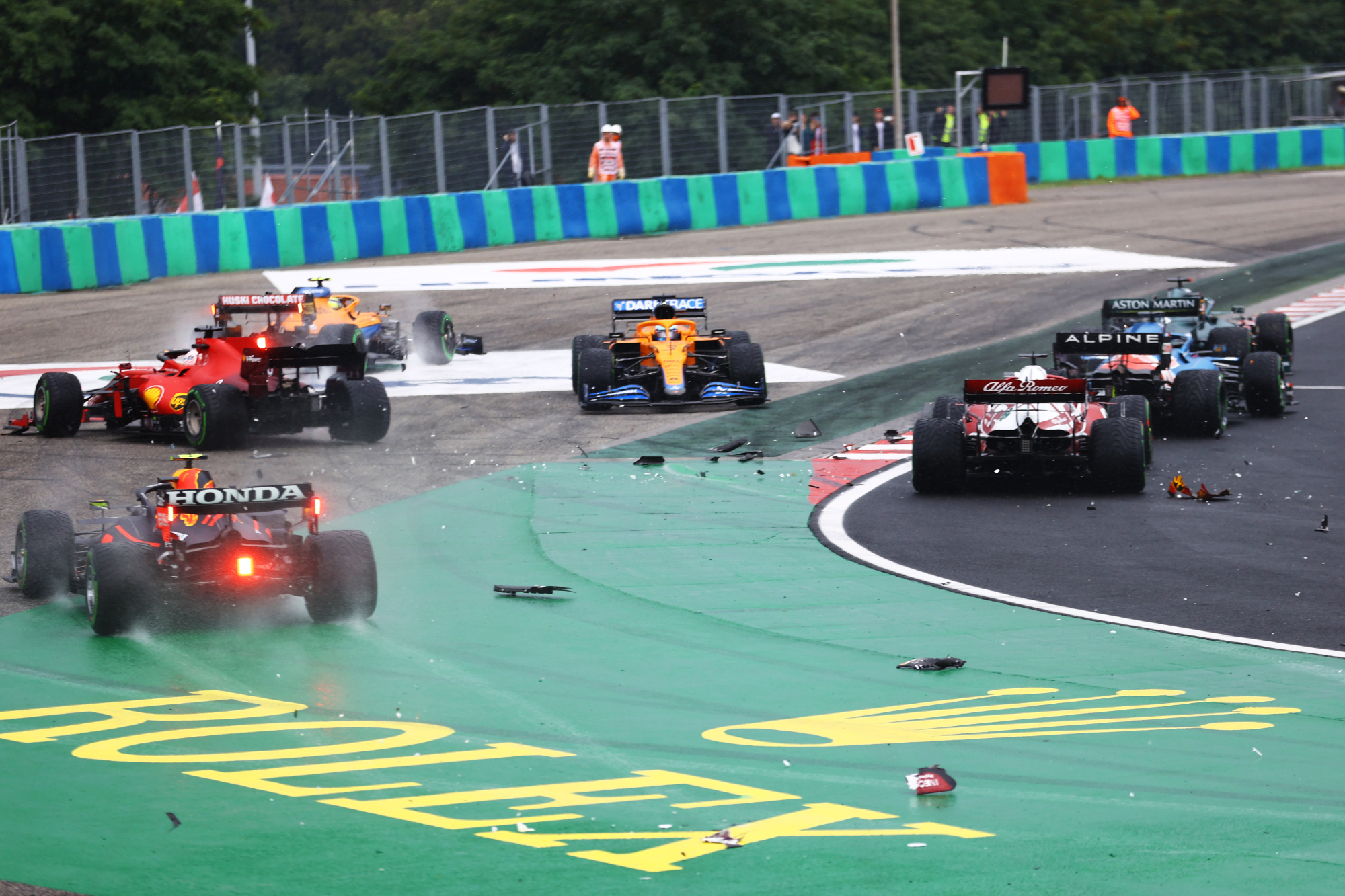 A crash at the most recent Formula 1 race