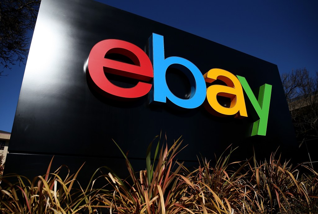 The ebay logo outside their headquarters