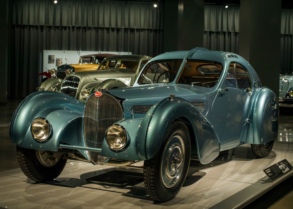 Super rare and valuable 1936 Bugatti Atlantic Type 57S stands out at the Petersen Automotive Museum in Los Angeles,California. (Photo by Markus Cuff/Corbis via Getty Images) A Bugatti so rare, Jay Leno can't buy one.