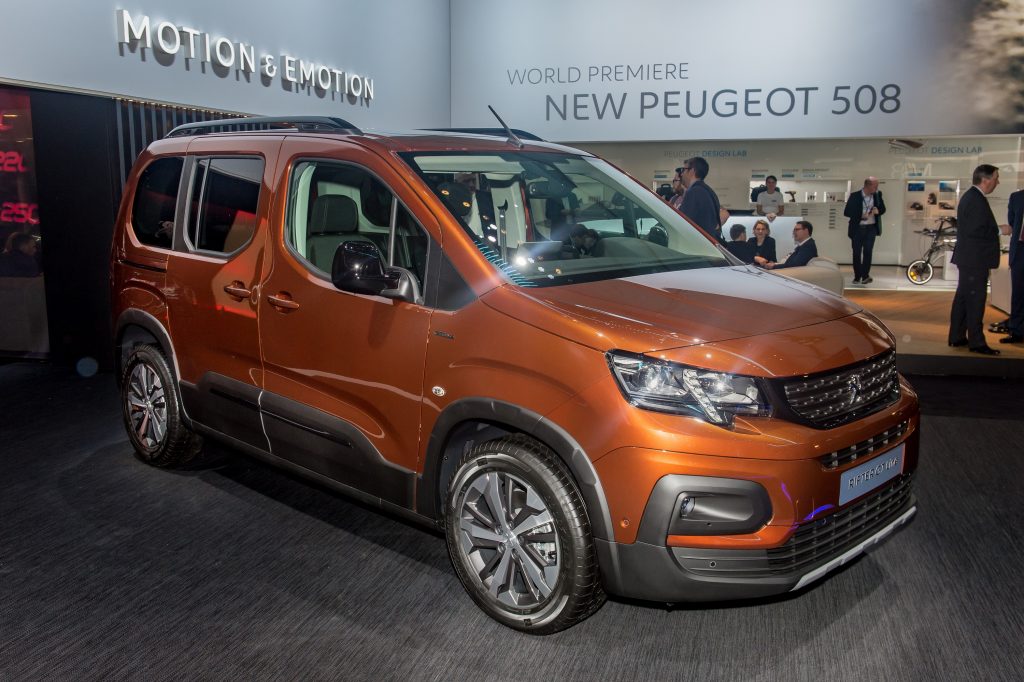 A new Rifter van on display at an auto show