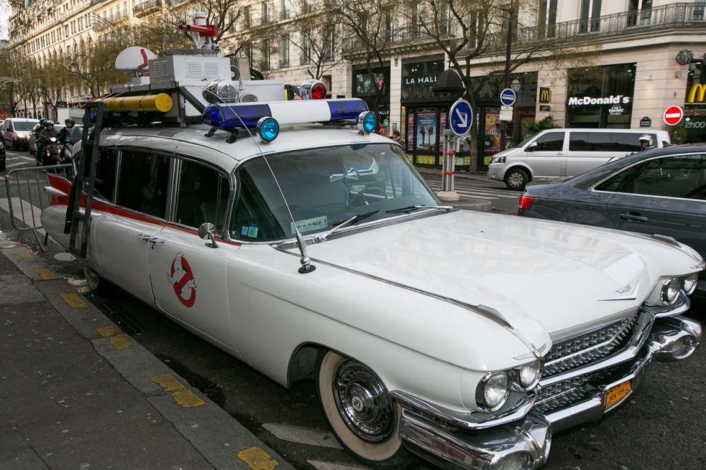 A replica of the 'ECTo-1' from "Ghostbusters."