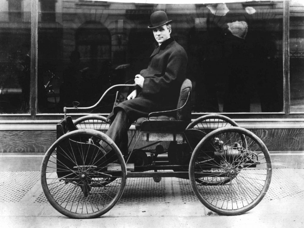Henry Ford In His First Car
