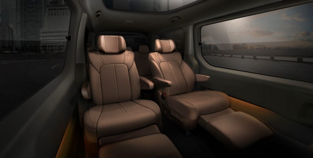 2022 Hyundai Staria minivan rear seating