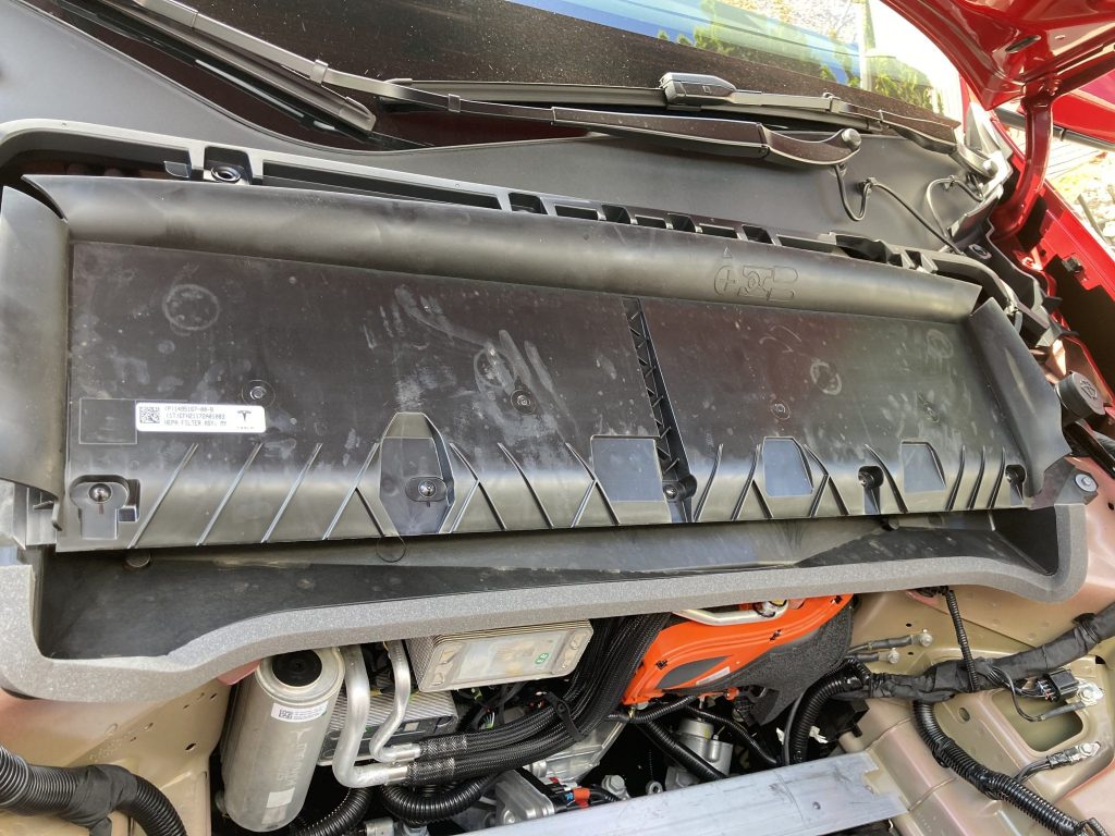 2021 Tesla Model Y with a larger air filter 
