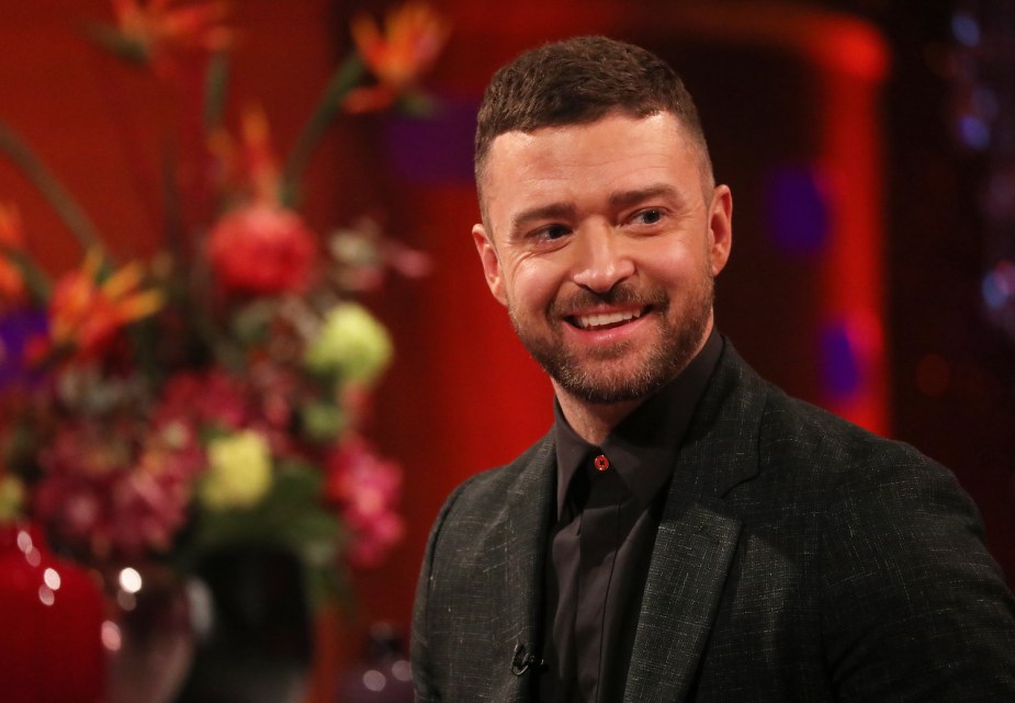 Justin Timberlake during the filming for the Graham Norton Show at BBC Studioworks 6 Television Centre, Wood Lane, London, to be aired on BBC One on Friday evening.