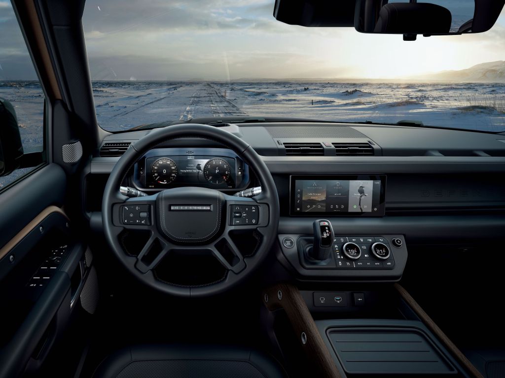 2021 Land Rover Defender review of the driver's view of the interior