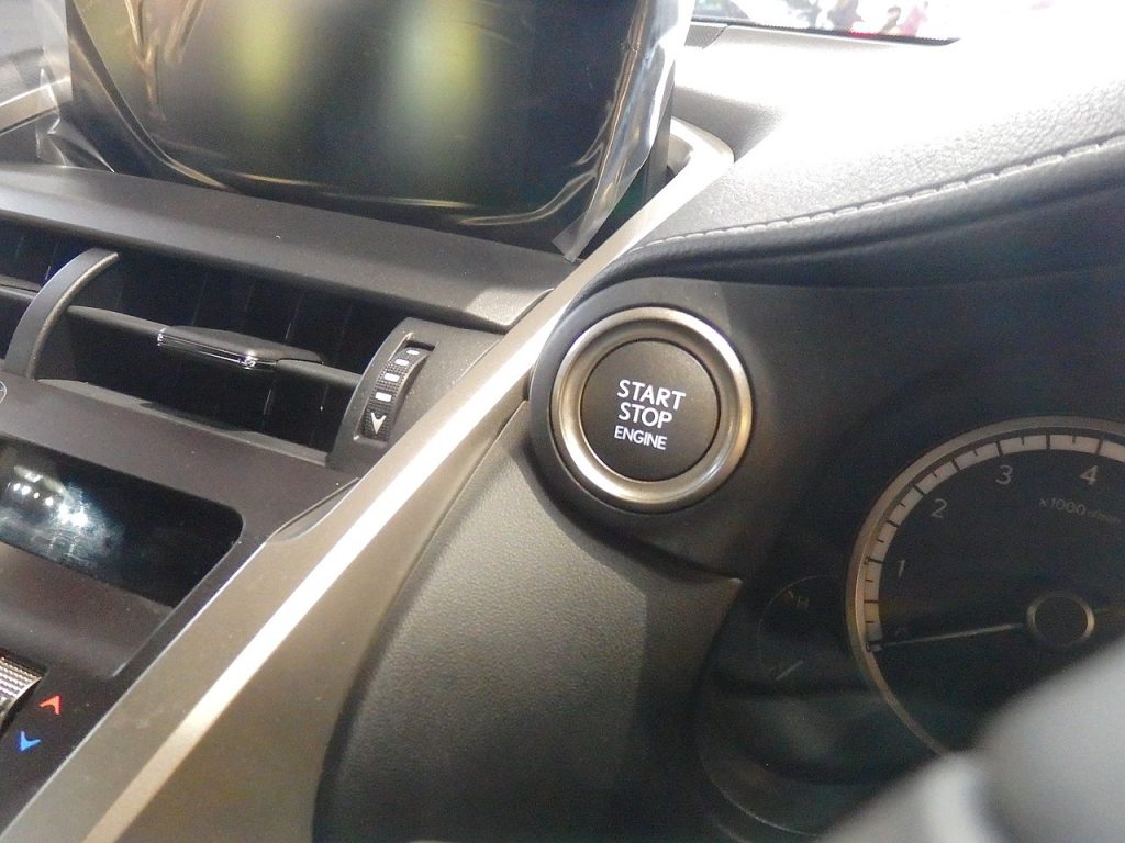 A Lexus NX push-button start 