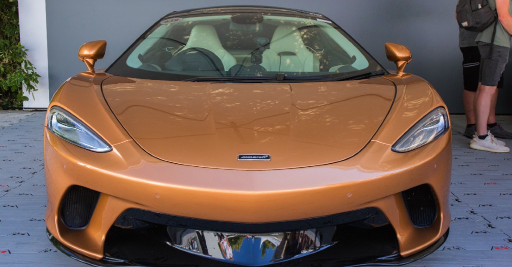 A yellow McLaren GT.