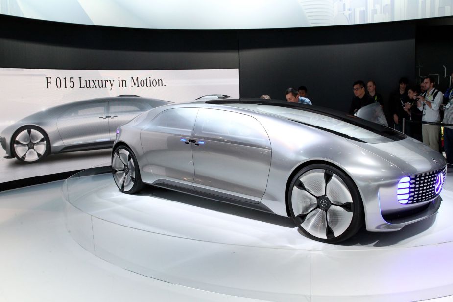 The Mercedes-Benz F 015 Luxury in Motion electric concept car at the 2015 International Consumer Electronics Show
