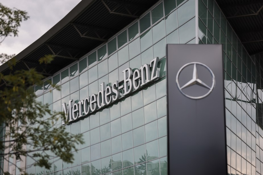 A Mercedes-Benz car dealership on July 22, 2021, in Berlin, Germany