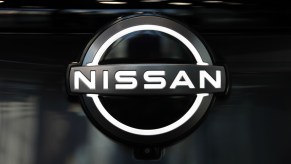 Modernized Nissan company logo for its new car models.