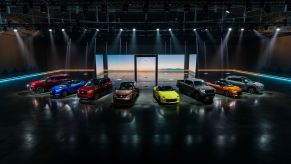 The Nissan 'A to Z' lineup of vehicles at the 2021 Chicago Auto Show