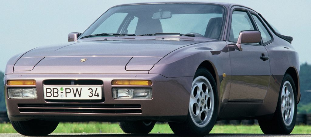 A lilac Porsche 944 Turbo