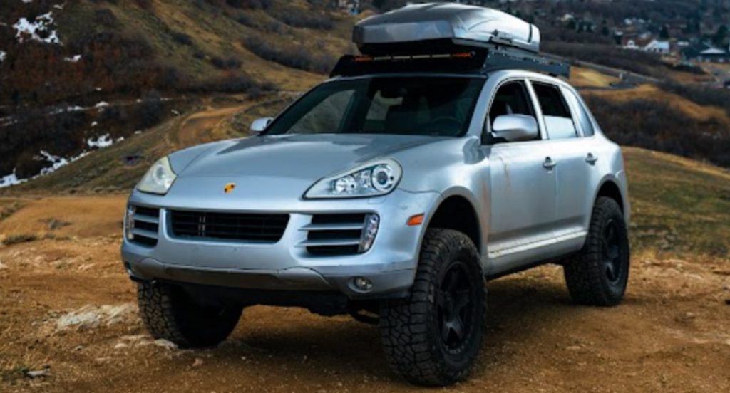 Harrison Schoen's silver 2008 Porsche Cayenne S. 