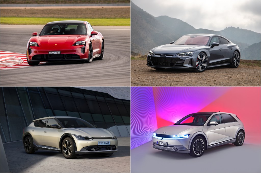Porsche Taycan, Audi RS E-Tron, Kia EV6, and Hyundai Ioniq 5 Electric Cars