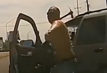 Watch as Road Rager Chucks a Hammer at a Car