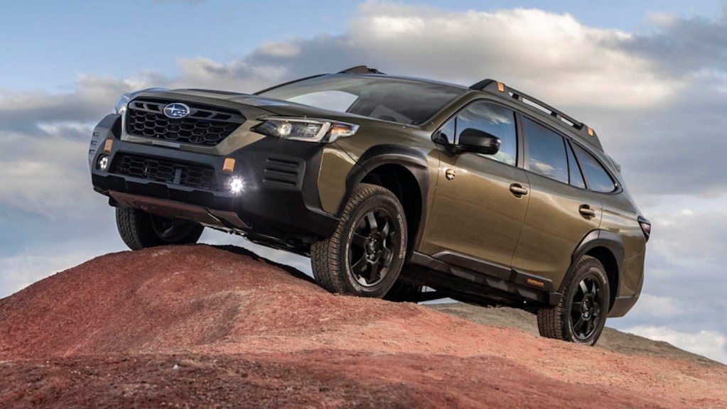 2022 Subaru Outback Wilderness parked on a rock