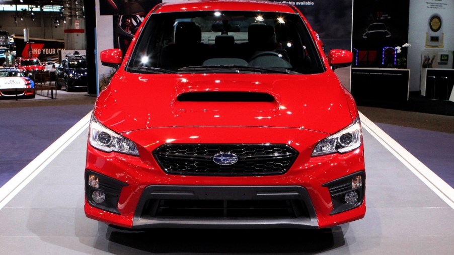2018 Subaru WRX is on display at the 109th Annual Chicago Auto Show at McCormick Place in Chicago, Illinois on February 10, 2017.