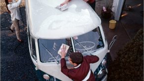 Washing A Volkswagen Bus