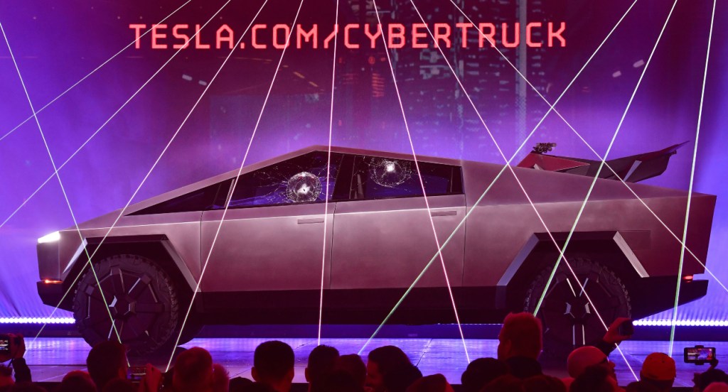 The Tesla Cybertruck. 