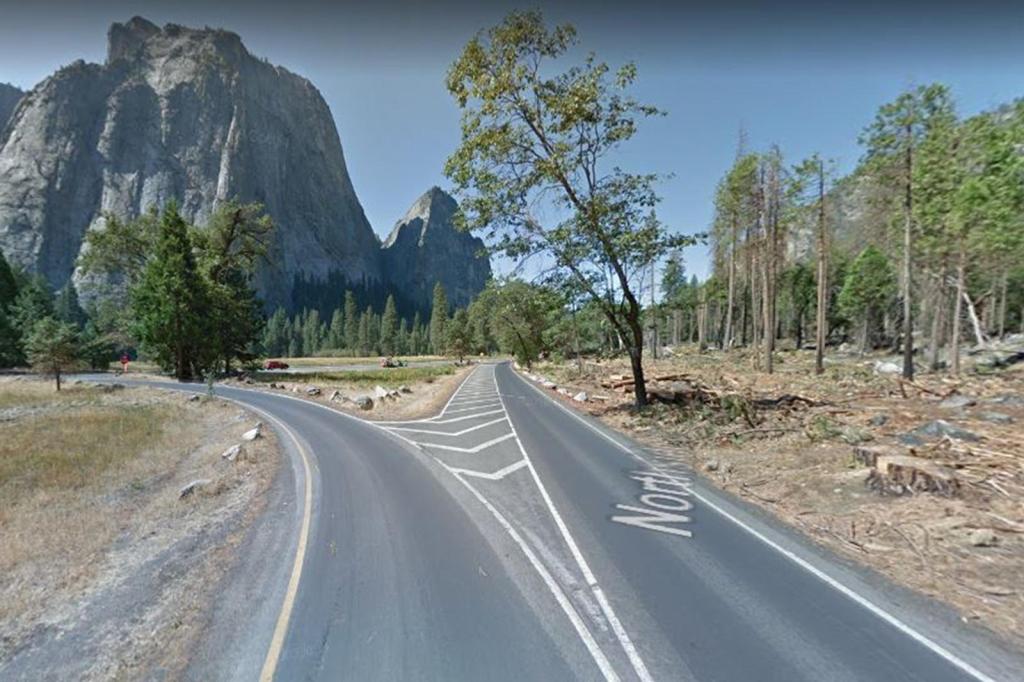 Tesla FSD crash site in Yosemite 