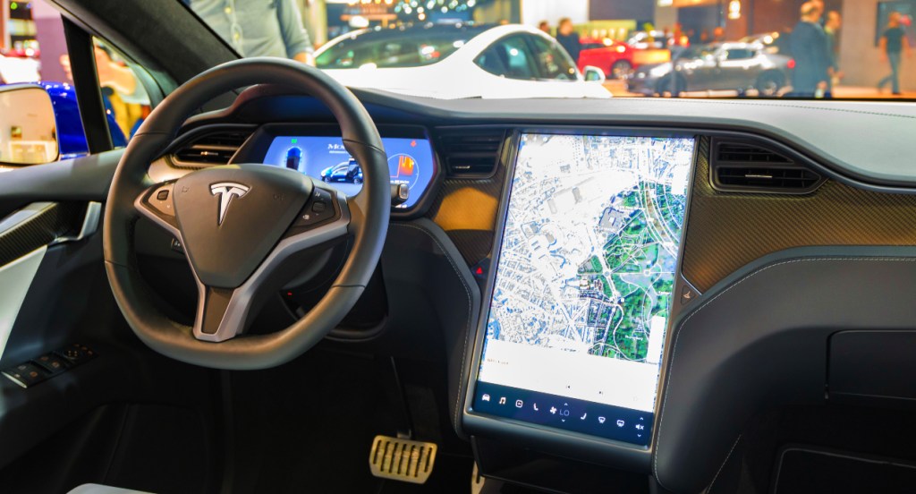 A Tesla interior.
