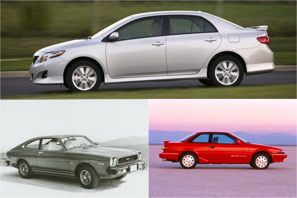 Third Generation, Sixth Generation, and Eleventh Generation Toyota Corollas