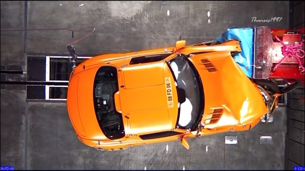 The Mercedes-Benz SLS AMG has one of the most expensive supercar crash tests