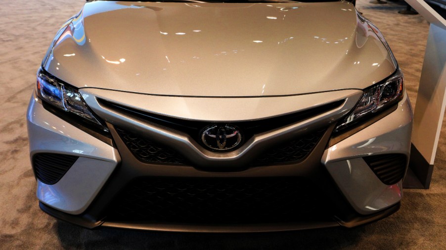 Toyota Camry Hybrid is on display at the 112th Annual Chicago Auto Show at McCormick Place in Chicago, Illinois on February 7, 2020.