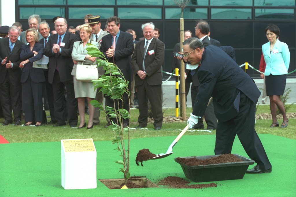 President of Toyota Motor Corporation Planting Tree To Promote A Carbon Neutral Future