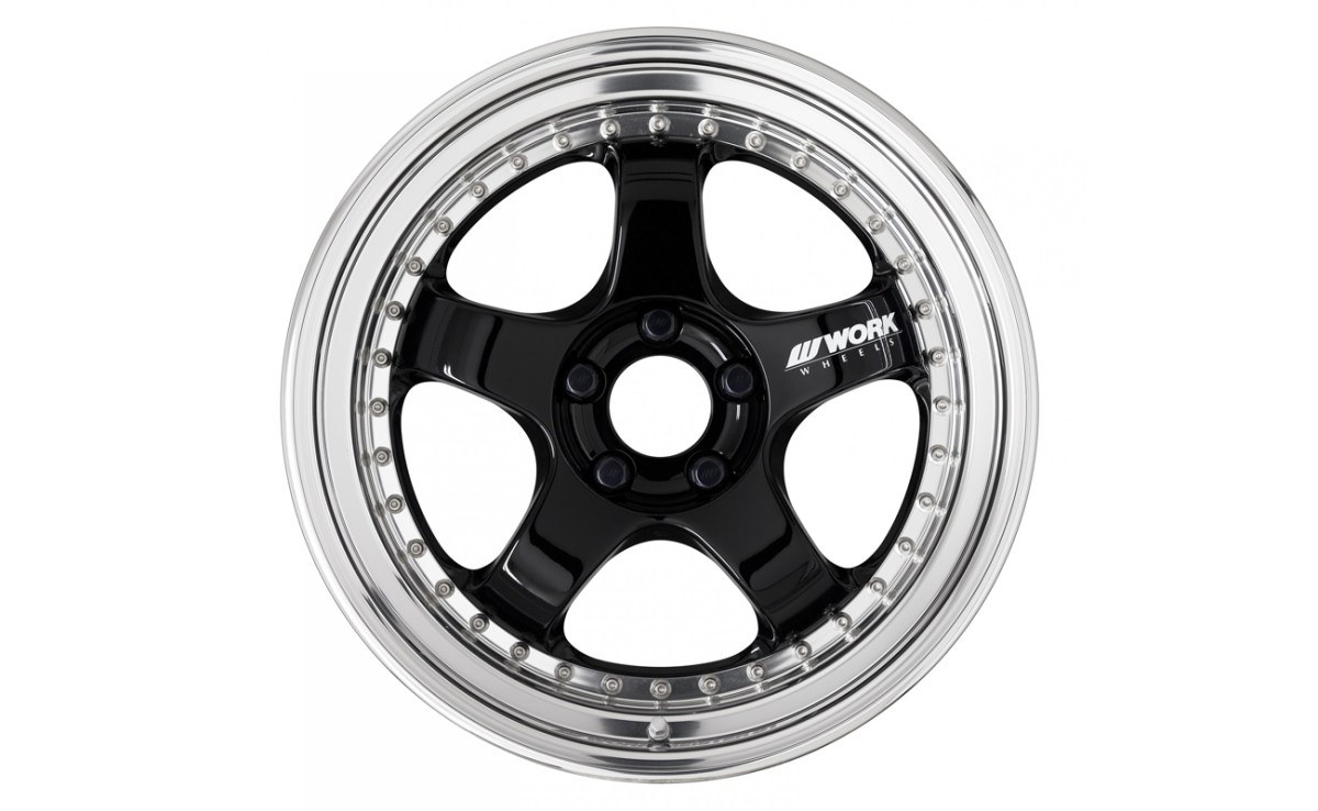Work Wheels Meister S1 with black finish and polished barrel. One of the most coveted JDM Wheels