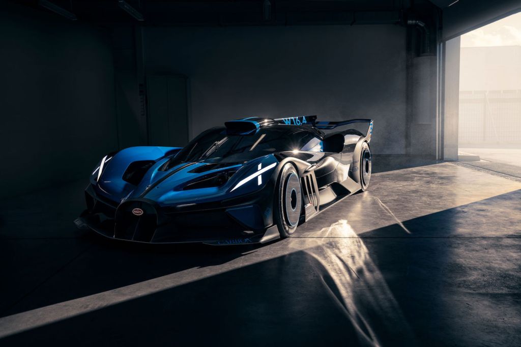 This is a press photo of the track-only Bolide. Will we ever see the Bugatti Bolide race at Le Mans?